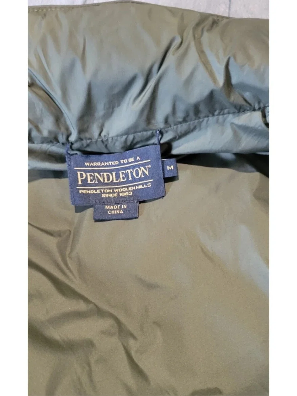 Pendleton Quilted Patterned Vest in Mauve, Navy & Gray